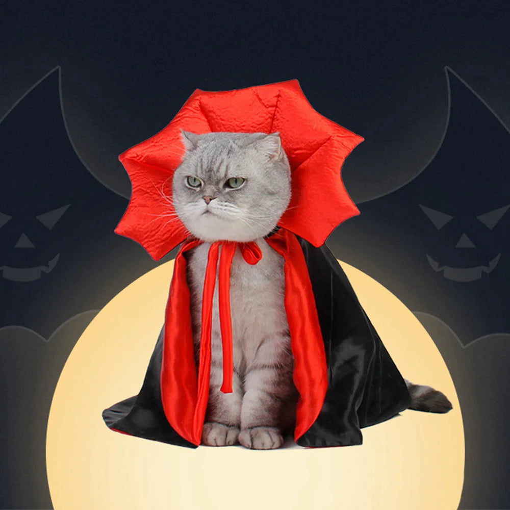 Niedliche Halloween-Kostüme für Haustiere, Cosplay, Vampirumhang für kleine Hunde, Katzen, Kätzchen, Welpen, Kleid, Kawaii, Haustierkleidung, Katzenzubehör, Geschenk