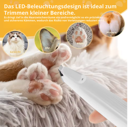 PawTrim Pro™ – Leiser, kabelloser Pfoten- & Gesichtstrimmer