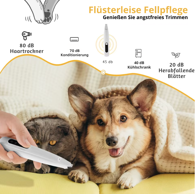 PawTrim Pro™ – Leiser, kabelloser Pfoten- & Gesichtstrimmer